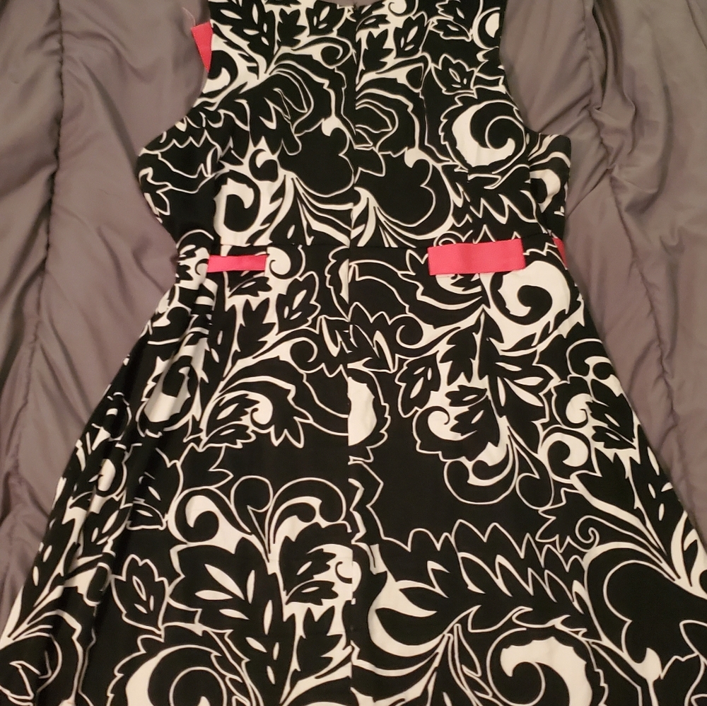 LANE BRYANT black & white sleeveless dress